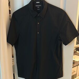 Michael Kors Black Men's Shirt trim stretch L